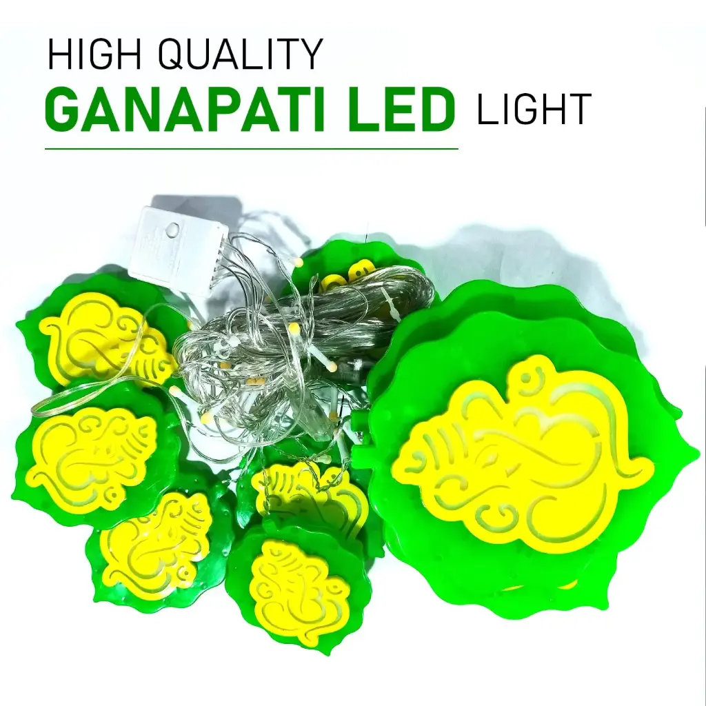 Ganpati 12Led 8 Flash Mode Pooja Room Decor
