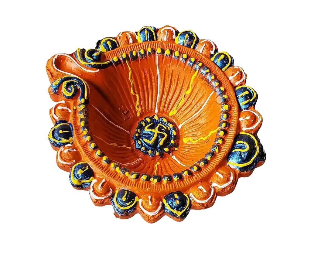 Diya, Diwali Big Size Deepak, 1 Piece, Multicolor