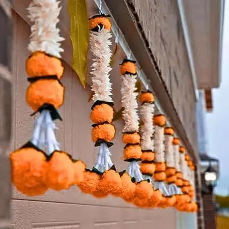 Diwali Decor Strings Red Jasmine Garlands 