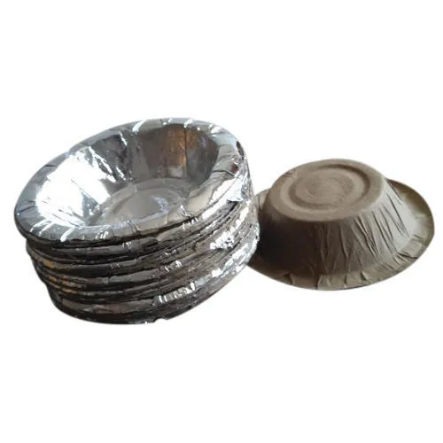6 Inch Silver Paper Dona  Disposable for Events & Prasad
