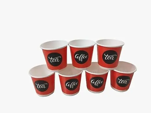 Disposable Paper Glass Paper Cups for Tea Size-100ml  Packed of 50 Pieces