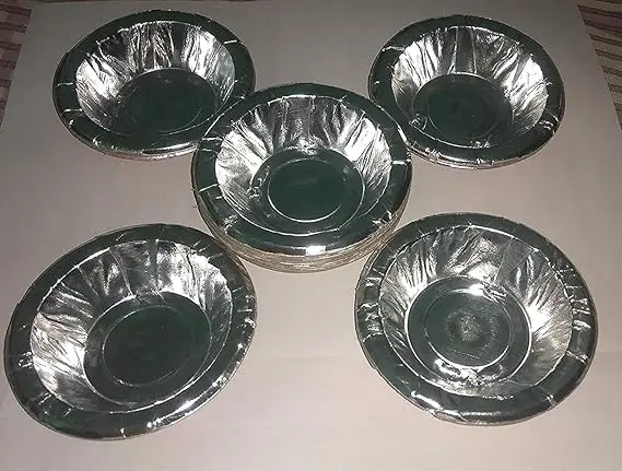 4 Inch Silver Paper Dona 90ml Disposl for Prasad