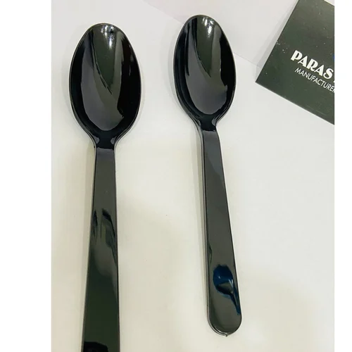 [SPOONB25SEP2015] Black Plastic Spoons