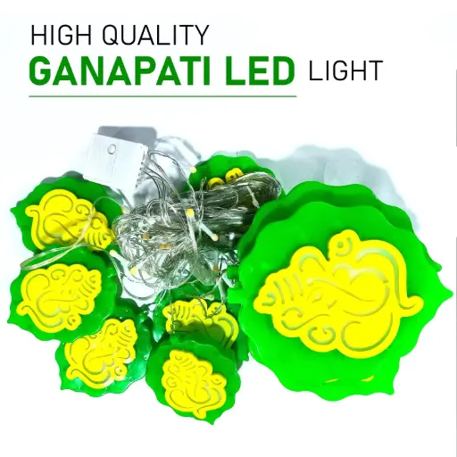 Ganpati 12Led 8 Flash Mode Pooja Room Decor