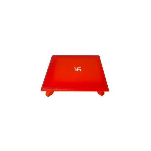 Wooden Red Chowki/Bajot