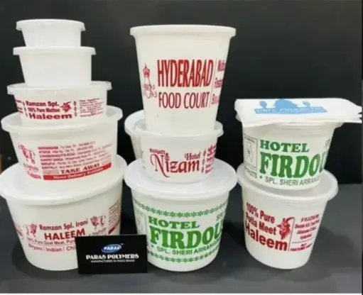 Plastic Food Containers 250ml polypropylene rs 3+