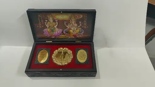 [StatueOrnaments] Lakshmi Ganesh ji 3D Product (11.5x3.5x21.5)